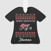 Personalisierter ATV Ugge Christmas Sweater Ornament (Rückseite)