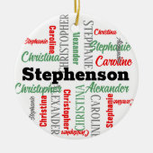 Personalisierter Aufenthalt in Word-Art Collage Keramik Ornament (Vorne)