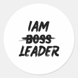 personalisierter Aufkleber-Anführer Runder Aufkleber