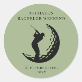 Personalisierter Aufkleber | Bachelor Golf Weekend