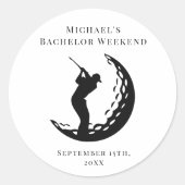 Personalisierter Aufkleber | Bachelor Golf Weekend (Vorderseite)