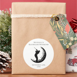 Personalisierter Aufkleber | Bachelor Golf Weekend