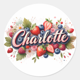 Personalisierter Aufkleber Charlotte Berry Floral