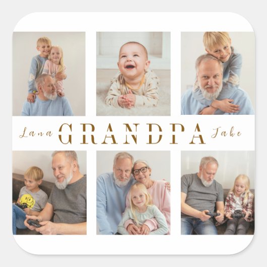 Personalisierter Aufkleber | Custom Opa Pictures (Vorderseite)