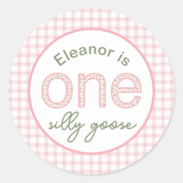 personalisierter Aufkleber "Eine Alberne Gänse"