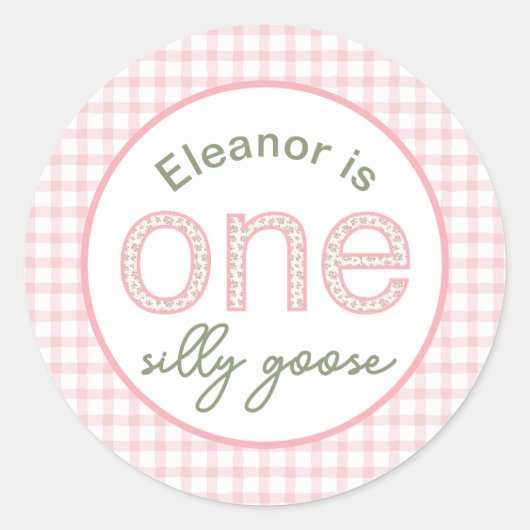 personalisierter Aufkleber "Eine Alberne Gänse" (Vorderseite)