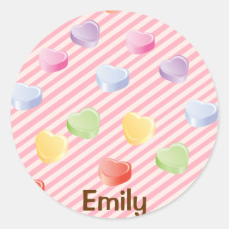 Personalisierter Aufkleber für Candy Heart