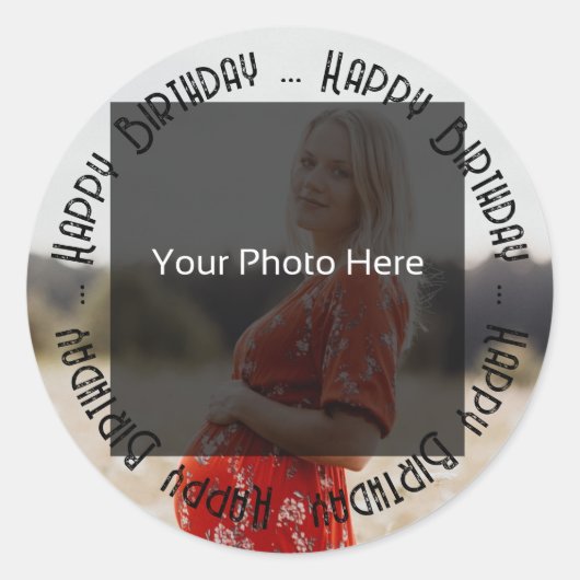 Personalisierter Aufkleber für das Foto (Vorderseite)