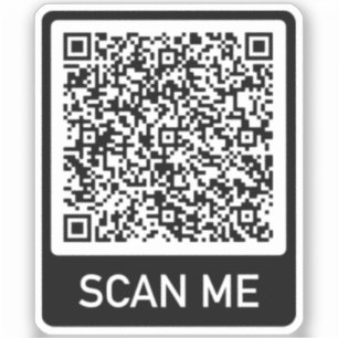 Personalisierter Aufkleber für die QR-Code-Prüfung