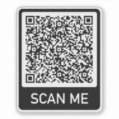 Personalisierter Aufkleber für die QR-Code-Scan-In (Vorderseite)