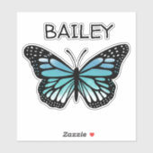 Personalisierter Aufkleber für Türkis und Blauer S (Blatt)