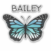 Personalisierter Aufkleber für Türkis und Blauer S (Vorderseite)