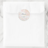 Personalisierter Aufkleber Rosa Schleife Aqeeqah (Tasche)