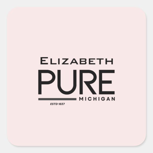 Personalisierter Aufkleber von Pure Michigan (Vorderseite)