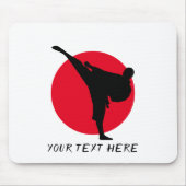 Personalisierter aufsteigender Sonnenmartial Arts  Mousepad (Vorne)
