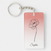 Personalisierter August Birth Blume Schlüsselanhän Schlüsselanhänger (Vorderseite)