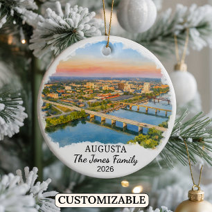 Personalisierter Augusta-Schmuck, Benutzerdefinier Keramik Ornament