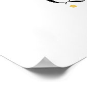 Personalisierter Ausdruck von Goldkonfetti-Kunstwe Poster (Ecke)