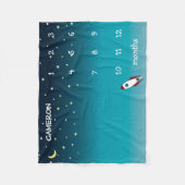 Personalisierter Außenraum Oblanke Milestone Baby Fleecedecke (Vorderseite)