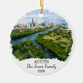 Personalisierter Austin-Schmuck, Benutzerdefiniert Keramik Ornament (Vorne)