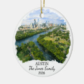 Personalisierter Austin-Schmuck, Benutzerdefiniert Keramik Ornament (Links)