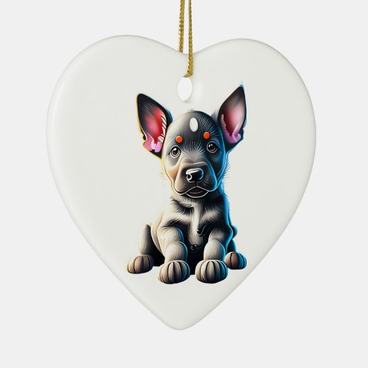 Personalisierter australischer Rinderhund Keramik Ornament (Rechts)