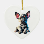 Personalisierter australischer Rinderhund Keramik Ornament (Vorne)