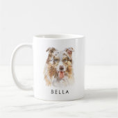 Personalisierter australischer Schäfer Dog Lover G Kaffeetasse (Links)