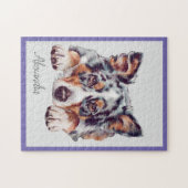 Personalisierter australischer Schäferhund Jigsaw Puzzle (Horizontal)