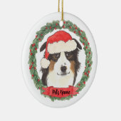 Personalisierter Australischer Schäferhund Keramik Ornament (Rechts)