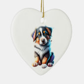 Personalisierter Australischer Schäferpuppy Keramik Ornament (Rechts)