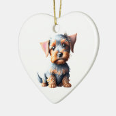 Personalisierter australischer Terrier Welppy Keramik Ornament (Links)