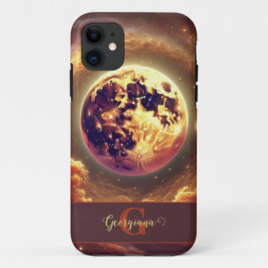Personalisierter Autumnal Galaxy Harvest Moon Case-Mate iPhone Hülle (Rückseite)
