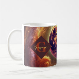 Personalisierter Autumnal Galaxy Harvest Moon Kaffeetasse