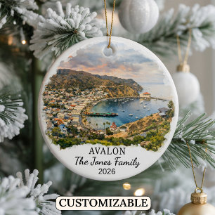 Personalisierter Avalon-Schmuck, Benutzerdefiniert Keramik Ornament
