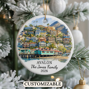 Personalisierter Avalon-Schmuck, Benutzerdefiniert Keramik Ornament