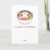 Personalisierter Axolotl und Ramen zum Geburtstag Karte (Rückseite)