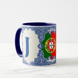 Personalisierter Azulejo Português Becher Tasse