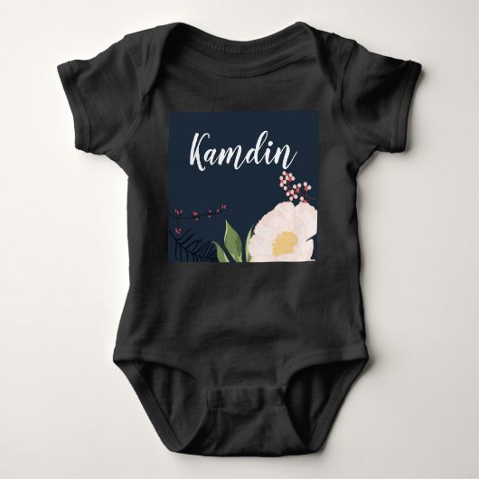 Personalisierter Baby Body Anzug Baby Pink Cosmos  Baby Strampler (Vorderseite)