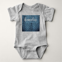 Personalisierter Baby Body Anzug Rustikale Tin Pan