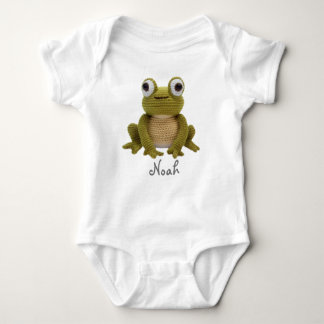 Personalisierter Baby Bodysuit Crochet Frog Baby Strampler