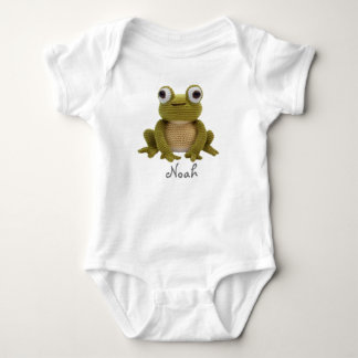 Personalisierter Baby Bodysuit Crochet Frog Strampler