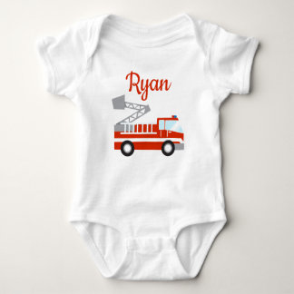 Personalisierter Baby-Bodysuit für Feuerwehrfahrze Baby Strampler