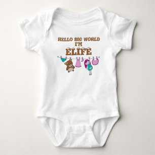 Personalisierter Baby Bodysuit "Hello BIG World" Strampler