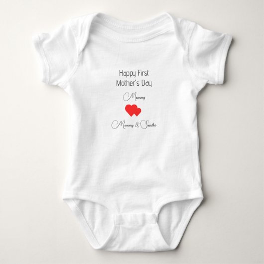 Personalisierter Baby Bodysuit - Mein erster Mutte Baby Strampler (Vorderseite)