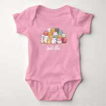Personalisierter Baby Bodysuit mit Niedlichem Cart
