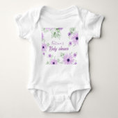 Personalisierter Baby Bodysuit - Violett Wasserfar Baby Strampler (Vorderseite)
