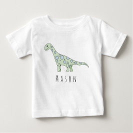 Personalisierter Baby Boy Doodle Dinosaurier mit N Baby T-shirt