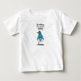 Personalisierter Baby Boy Gnome Baby T-shirt