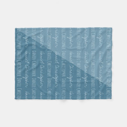 Personalisierter Baby Boy mit Namen nach Kundenwun Fleecedecke (Vorderseite (Horizontal))